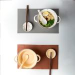 25oz Ceramic Baking Pan Porcelain Noodles Bowl Set With Handles And Grips