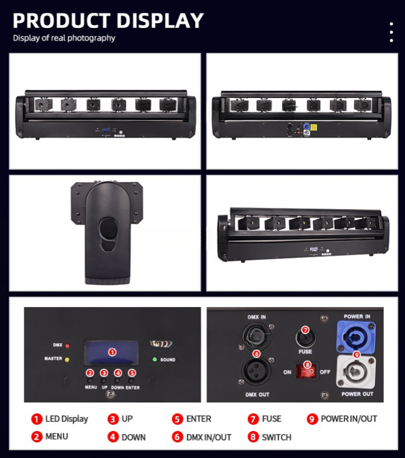 10pcs*40w 4 In 1 Rgbw DJ DMX Led swing Beam Bar 10*40W Moving Head Beam Stage Lights