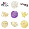Buy cheap Personalised Metal Enamel Pin Badges 3D Button Gold Name Badges from wholesalers
