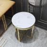 Buy cheap Round Coffee Side Table Living Room Marble Top Golden Legs from wholesalers