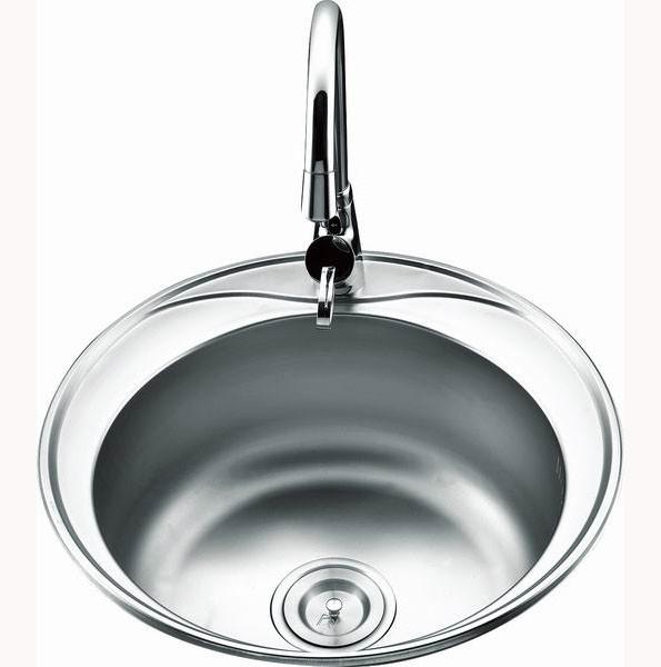 Buy cheap Russian Style Brushed Round Single Bowl Kitchen Sink With Faucet 5151 4949 from wholesalers