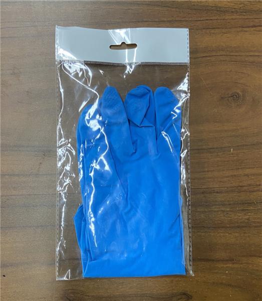 Buy cheap Blue Color Spray Flocklined Kitchen Rubber Gloves S M 55g from wholesalers