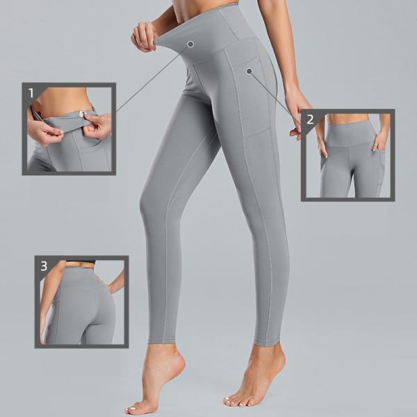 Athletic Plus Size High Waisted Sports Leggings Nude Nylon And Spandex Yoga