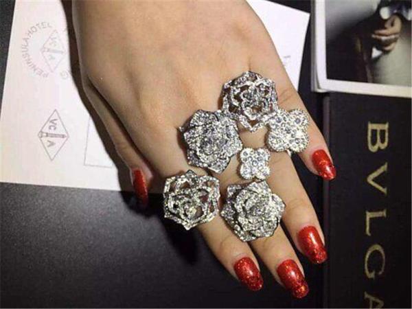 Buy cheap Piaget full diamonds rose ring 18kt gold with white gold or yellow gold from wholesalers