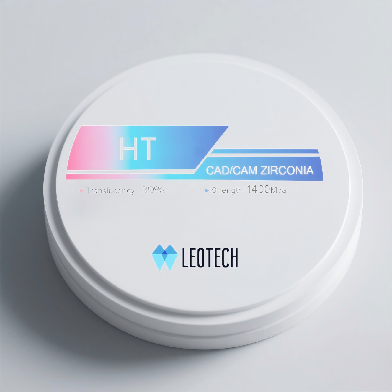 HT White Dental Crown Blocks 10-25mm White , 1400MPa Strength Zirconia , Veneer/Bridge Material
