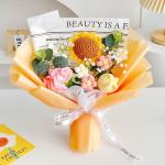 Handcrafted Sunflower and Rose Bouquet Perfect for Mother's Day or Valentine's