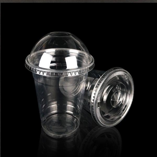 Clear Plastic 500ml 16oz Disposable Cups with lid or not Drinking Glasses