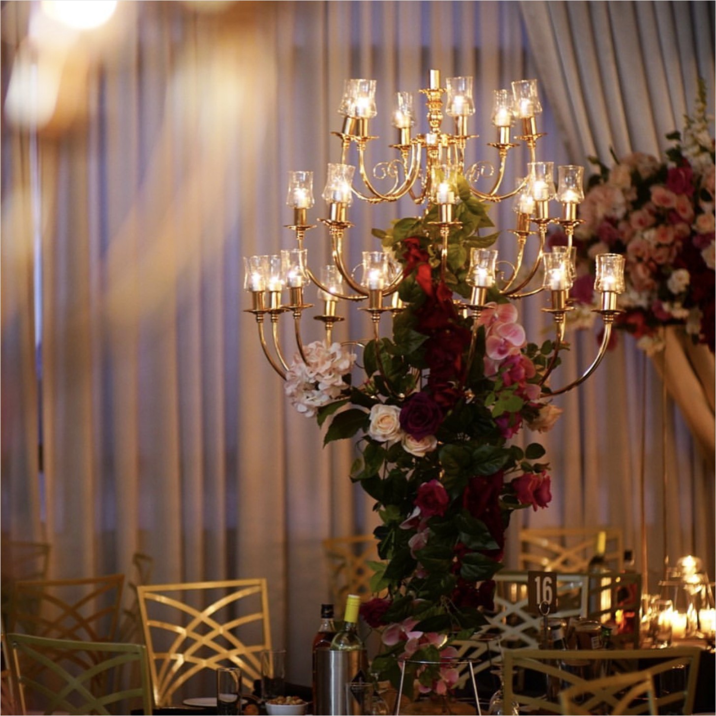 Black Candle Holder 3 pcs Set Metal Wedding Decoration Black Glass Candlestick Holder Centerpiece