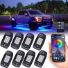 Buy cheap Motorcycle 4 Pod Rock Lights RGBW , Shockproof Color Changing Rock Lights Bluetooth from wholesalers