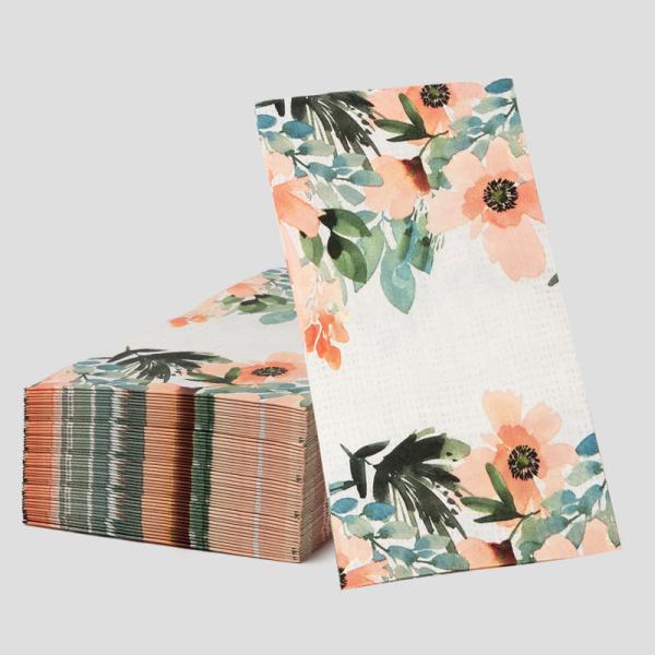 Buy cheap Custom Print Fashion Flower Disposable Paper Napkin Wedding Party Supplies from wholesalers