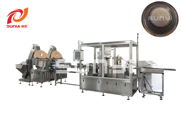 Automatic LavazzaBlue Coffee Capsule Bottom Filter Sealing Machine