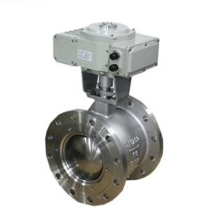 Stainless Steel Electric Control Valve Double Flange Ball Valve For Steam