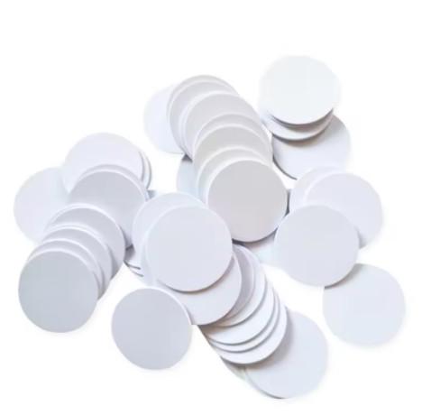 Round Coin Tag 125Khz Frequency Waterproof Tk4100 4168 T5577 25mm Mini PVC RFID
