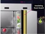 Professional Cold storage four door upright stainless steel commercial