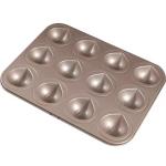 12-Piece Cartoon Chestnut Madeline Mold Household Cupcake Non-Stick Baking Pan