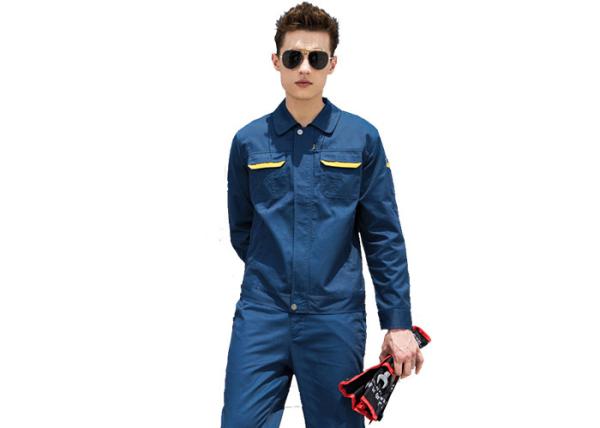 Buy cheap Polyester / Cotton Long Sleeves Industrial Work Uniforms Jackets Square Collar from wholesalers