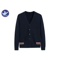 Buy cheap Bottom Stripes Mens Knit Cardigan Sweater V Neck Buttons Up Apparel product