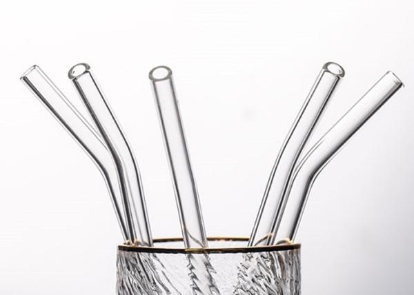 Buy cheap Clear Curved Glass Drinking Straws / Bent Glass Straws CE Certification from wholesalers
