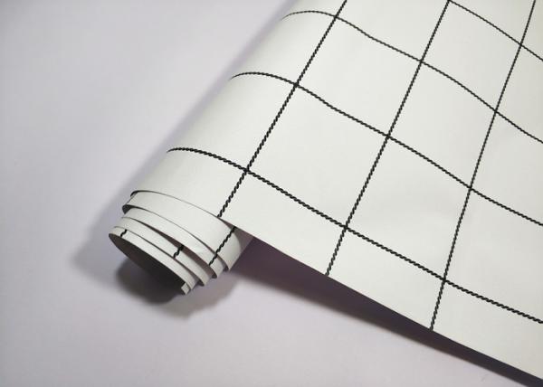 Buy cheap Square Modern Self Adhesive Textured Wallpaper White Base Black Lines from wholesalers