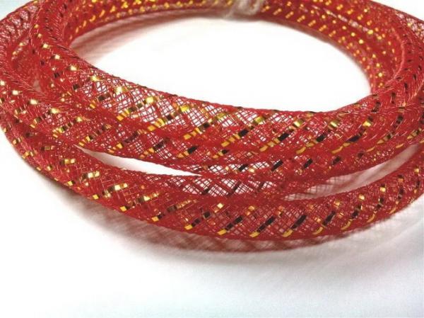 Buy cheap Red Round Woven Expandable Braided Sleeving 230°C+5 Melting Point from wholesalers