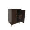 Buy cheap Brass metal base 5-star American hotel Custom made 2-door walnut tall cabinet Wardrobe,closet ,hospitality casegoods from wholesalers