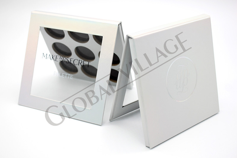 Holographic Paper Empty Magnetic Eyeshadow Palette Makeup Pan Customized