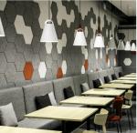 Beveled Edge Decor Felt Decorative Acoustic Panels 9mm Polyester Fiber