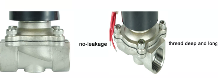 DC12V DC24V AC220V Solenoid Control Valve Stainless Steel For Water