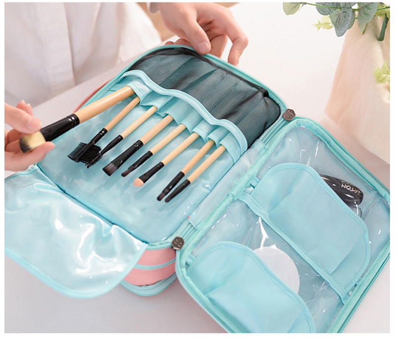 Manufacturer Custom Logo Large Capacity Eco Square Makeup Bag Waterproof