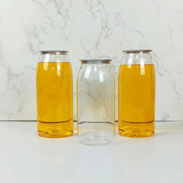 Buy cheap 500ml PET Plastic Storage Containers For Storing Tea Milk Cold Pressed Juice from wholesalers