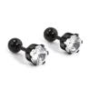 Buy cheap 3 Colors High quality titanium steel Zircon Stud Earrings Piercing Stud Earrings for women Elegant Jewelry Fashio from wholesalers