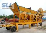 CE Approved Mobile Concrete Batching Plant Portable Space Saving 17.5T