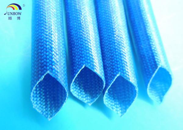 Quality High Performance Flexible Acrylic Coated Fiberglass Sleeving / Braided Fiber-Glass Sleeve for sale