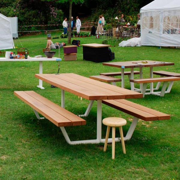 Buy cheap L150W150H75cm Metal And Wood Garden Table from wholesalers