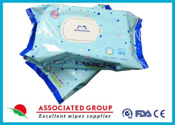 Buy cheap Hand & Mouth Baby Wet Wipes Lid Sticking Pearl Dot Non Scent 80PCS Free Alcohol from wholesalers