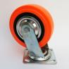 Buy cheap Package Gross Weight 1.000kg Heavy Duty Orange Polyurethane Swivel Caster Wheel with Brake from wholesalers