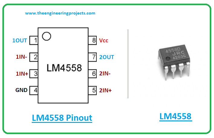 LM4558 Dual Operational Amplifier IC Chips For Various Audio Applications