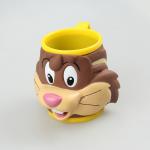 Promotional Animal Design Plastic Rubber 3D Ice Cream Cup Water Cup In Color