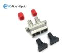 Duplex SC To ST Fiber Optic Adapters Female To Female Zinc Alloy Metal Housing