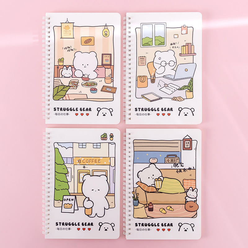 Cartoon Student Notepad Stationery Spiral Notebook A5 Thickened Horizontal Line Gift