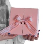 Environmental Paper Boxes with Magnetic Closure and Ribbon Custom Logo Gift