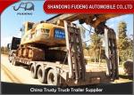 Low platform truck trailer low loader semi trailer 3 axle 50 ton