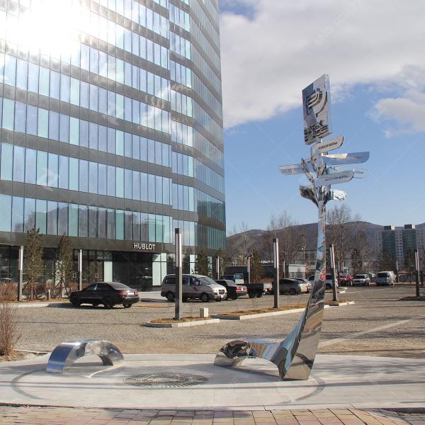 Buy cheap Stainless Steel Forged Road Sign Sculpture,Ulaanbaatar,Mongolia from wholesalers