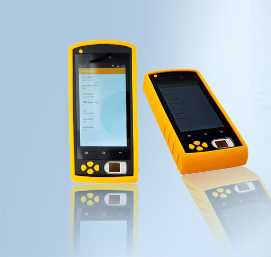 1D 2D Barcode Scanner , Android Fingerprint Handset Support For A-GPS