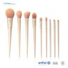 Buy cheap Gold Synthetic Hair Makeup Brushes Travel Kit With Plastic Handle from wholesalers