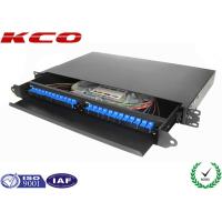 Buy cheap 19'' Fiber Optic Terminal Box / Sliding Fiber Optic Patch Panel 24 Cores Full product