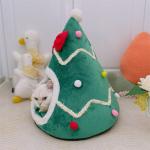 Christmas Cat'S Nest Winter Warm Christmas Tree Dog Bed Bow Knot Yurt Cat'S Bed