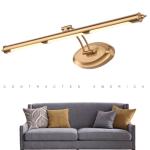European Led Mirror Lamp Golden Bathroom Cosmetic Wall Light Stainless Steel