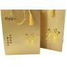 Buy cheap Custom Luxury Printed Gold Paper Gift Bags With Embossed Logo Tassel Handles from wholesalers