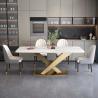 Buy cheap Luxury 8 Seater White Marble Rectangle Dining Table Height 0.78m from wholesalers